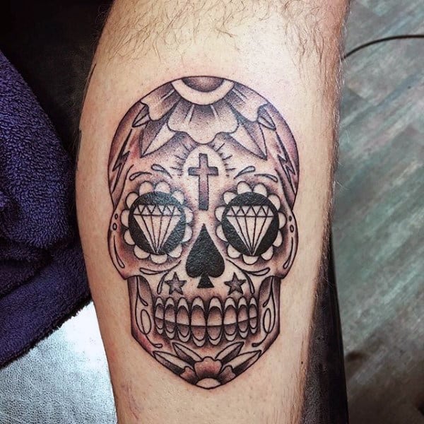 Vibrant Sugar Skull Tattoos for Men