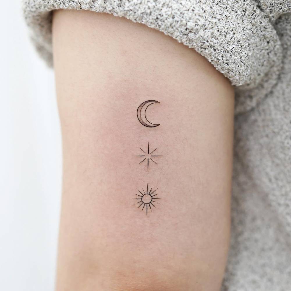 Sun Moon And Stars Tattoo Sun Tattoos Sun Tattoo Designs Sun Tattoo