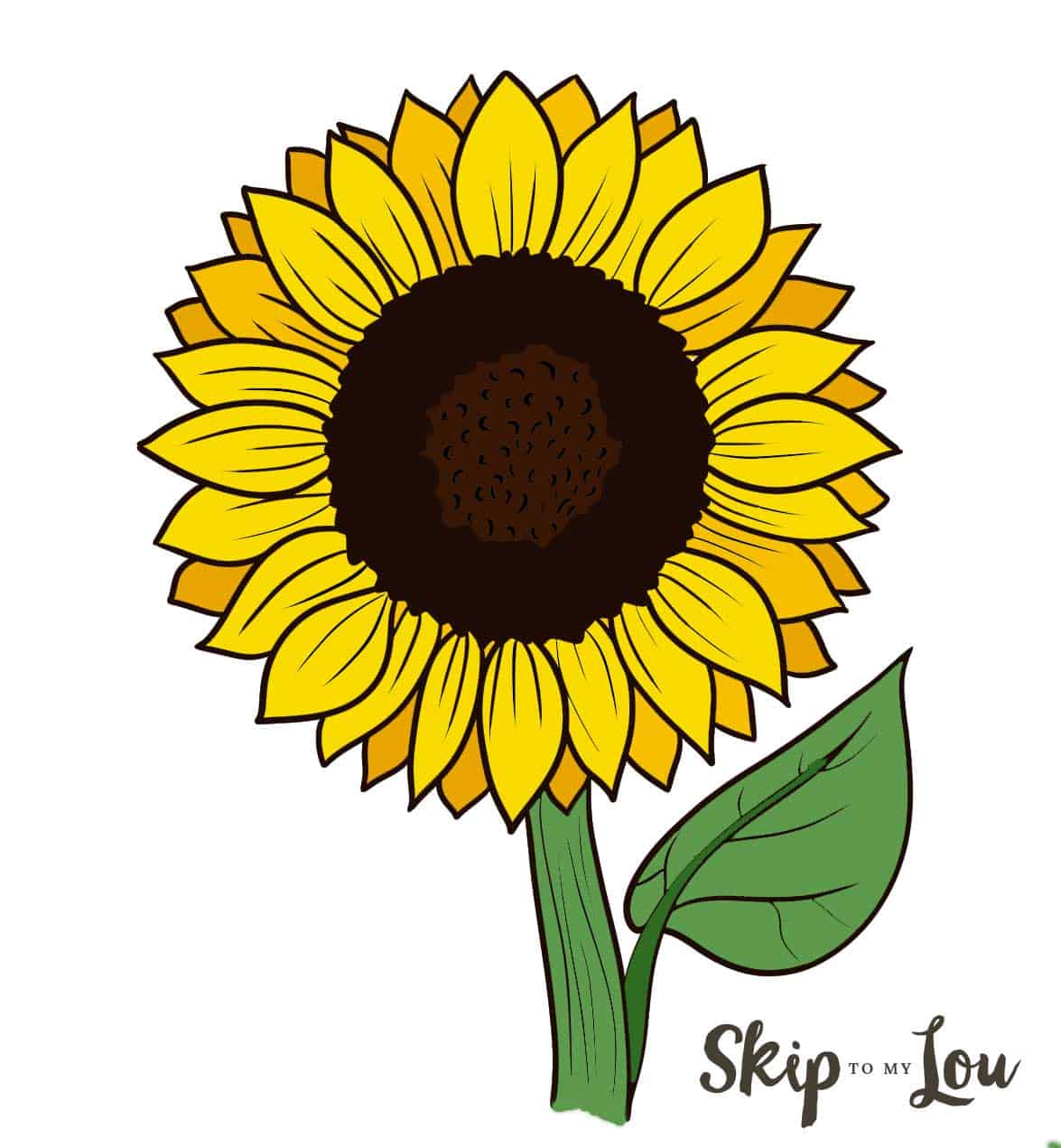 Sunflower Drawing How To Draw A Sunflower