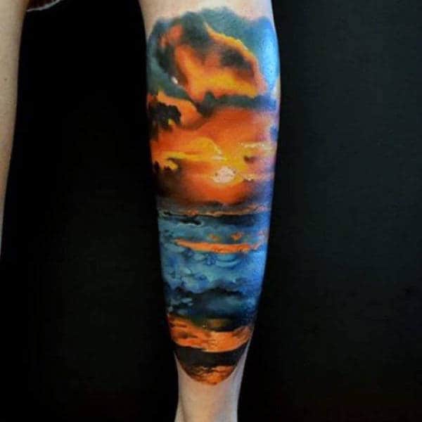 Sunset Tattoos For Men