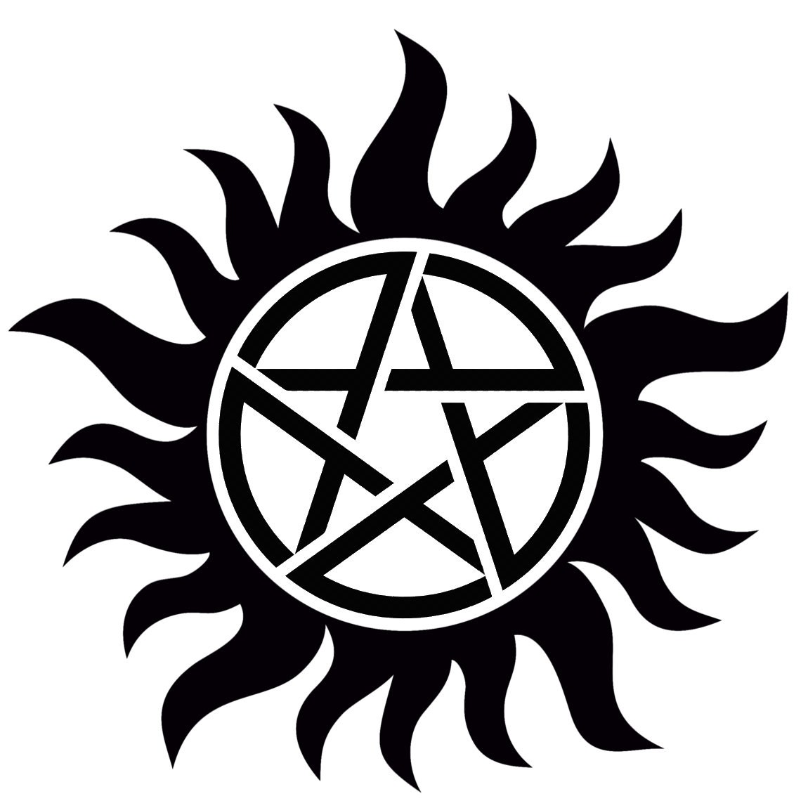 Supernatural Anti Possession Tattoo With Purple Flames Supernatural