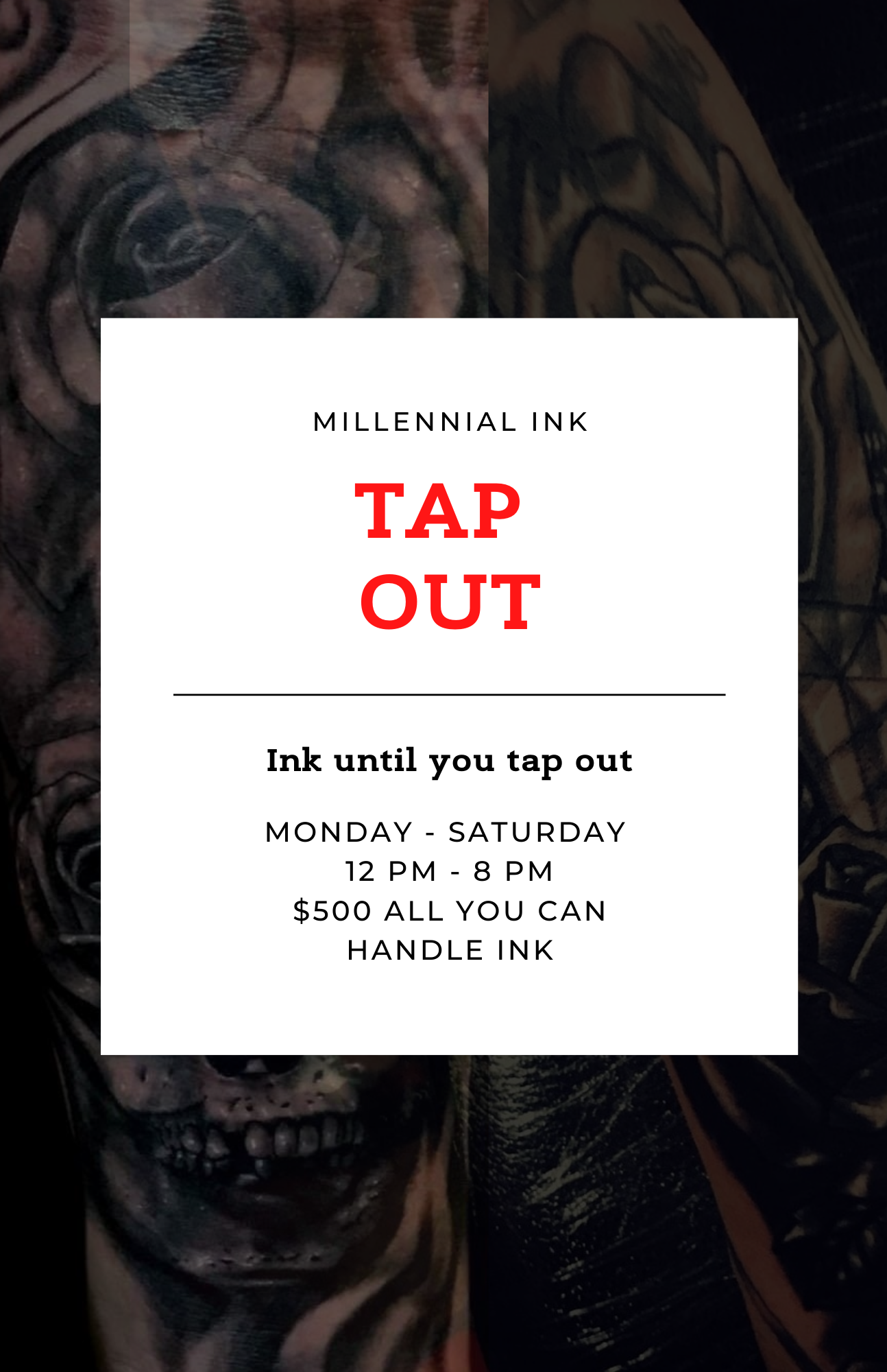 Tap Out Tattoo Sessions Near Me Visual Build Professional Tutorial