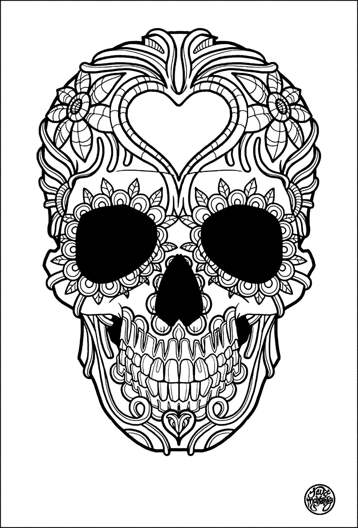 5 Skull Tattoo Coloring Pages to Inspire Creativity