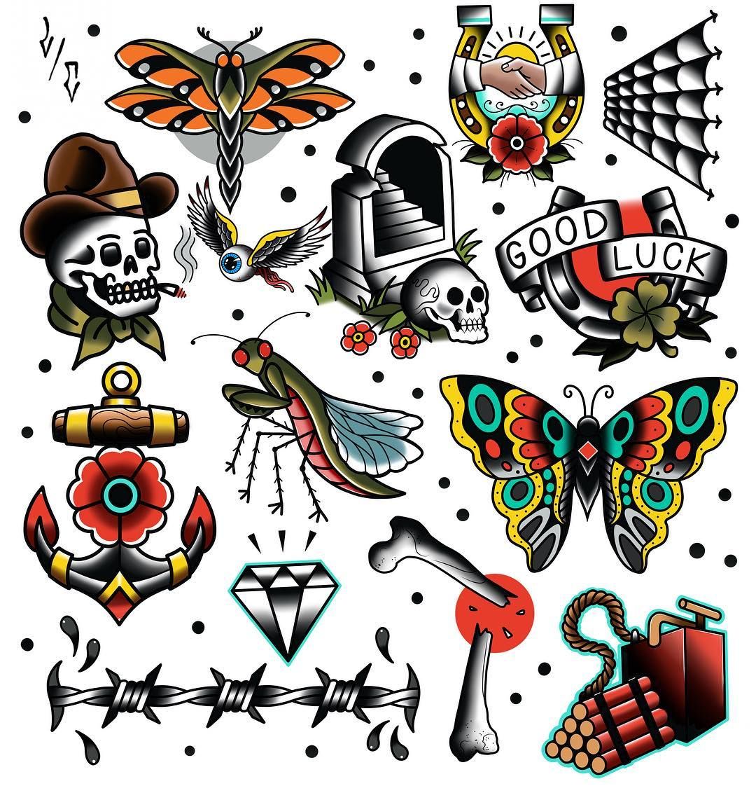 Tattoo Flash Practice Sheets