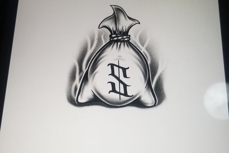 Tattoo Gangster Money Bag Drawing Ideas for Ink Lovers