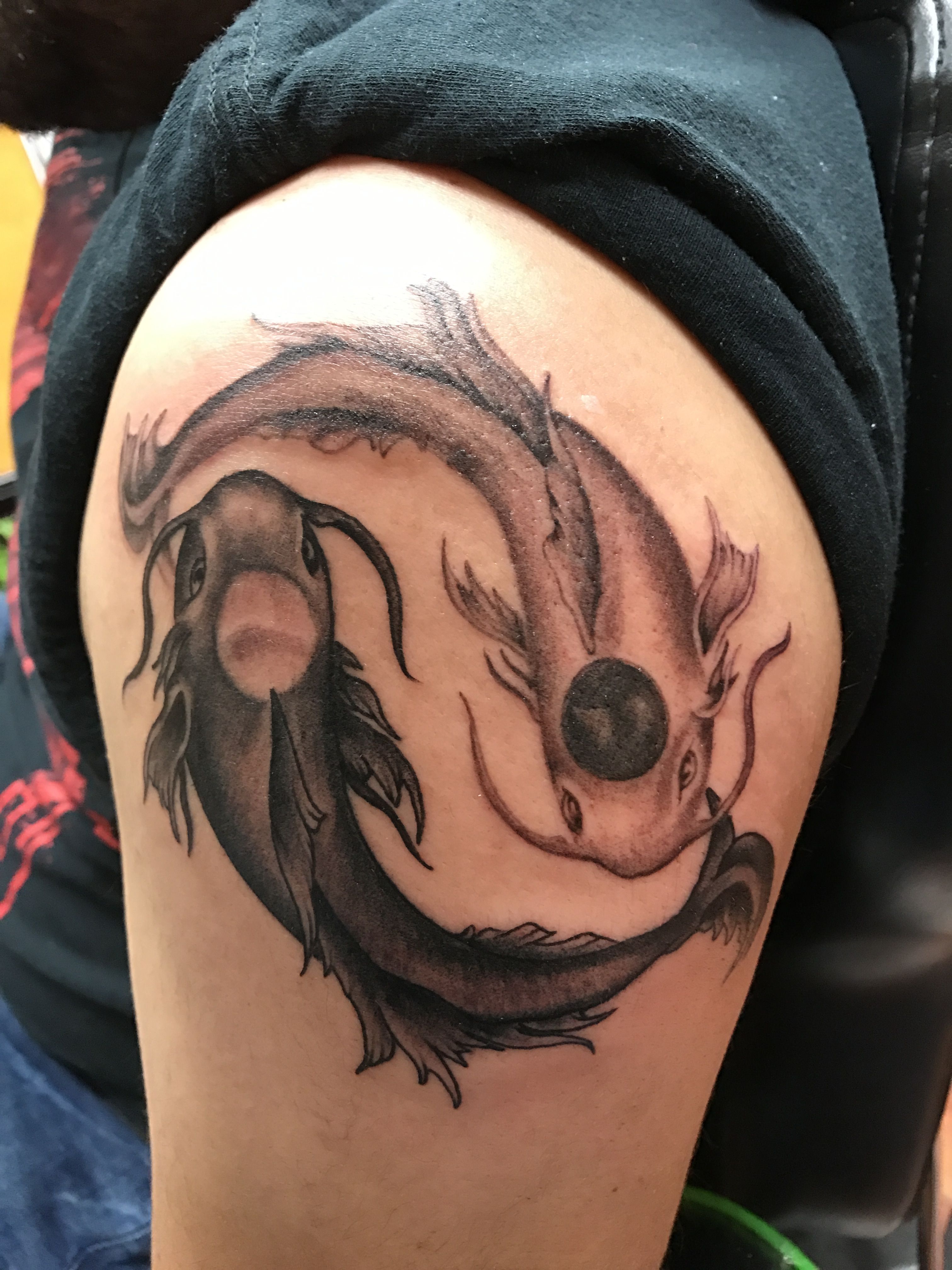 Tattoo Of Dragons Yin Yang Koi