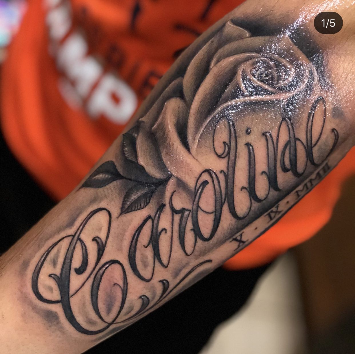 Tattoo Of Names Roses Letters