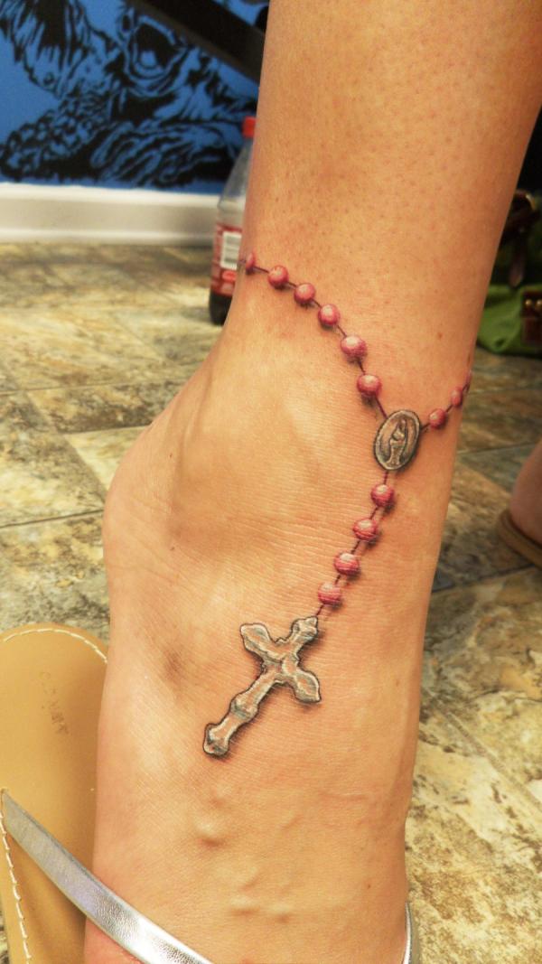 Rosary Tattoo on Ankle: Meaning and Inspiration