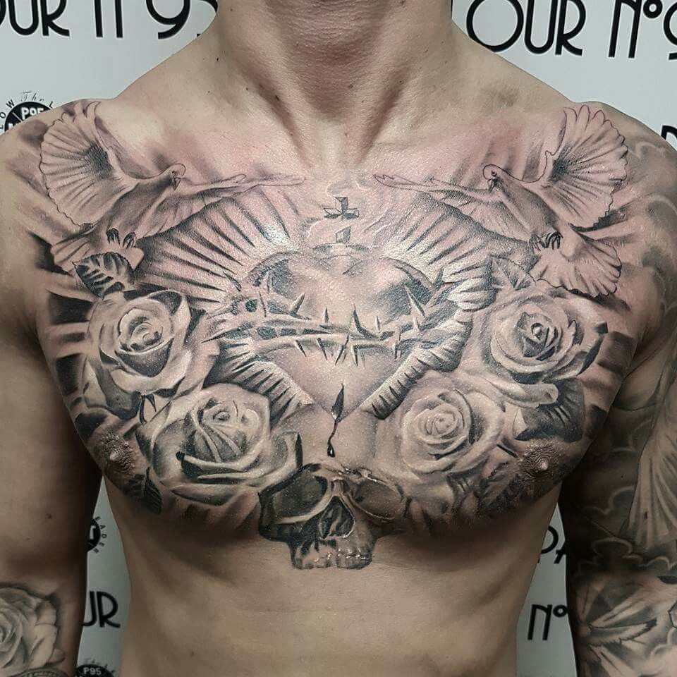 5 Stunning Chest Tattoo Portrait Ideas