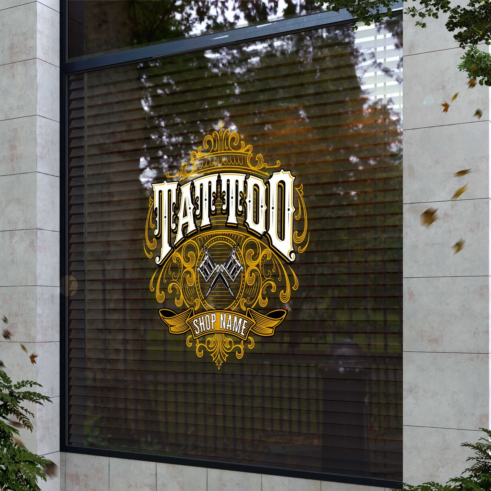 Tattoo Shop Custom Decal Tattoo Studio Storefront Decal Window