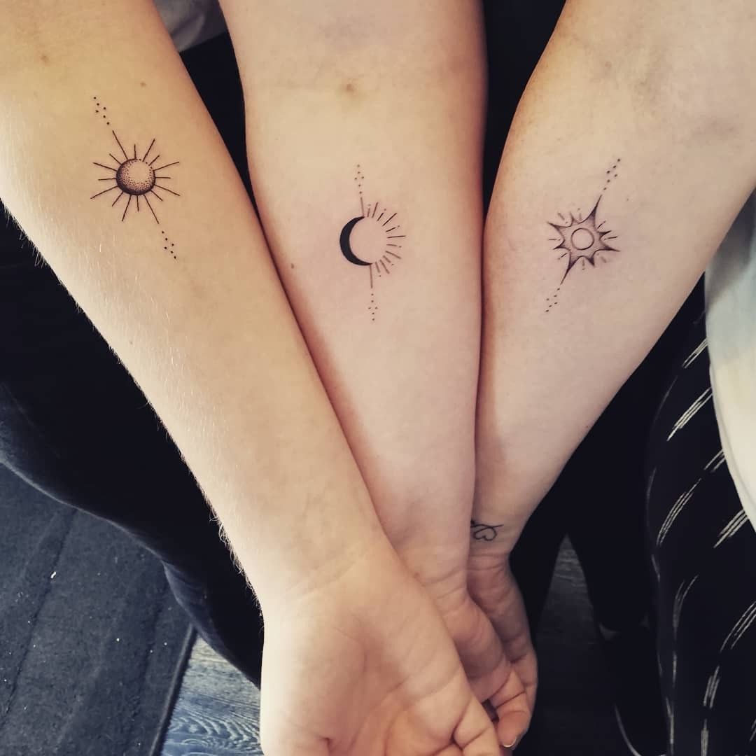 Tattoo Sun Stars Astronomy Moon Geometrics Ideas Sun Tattoos Moon