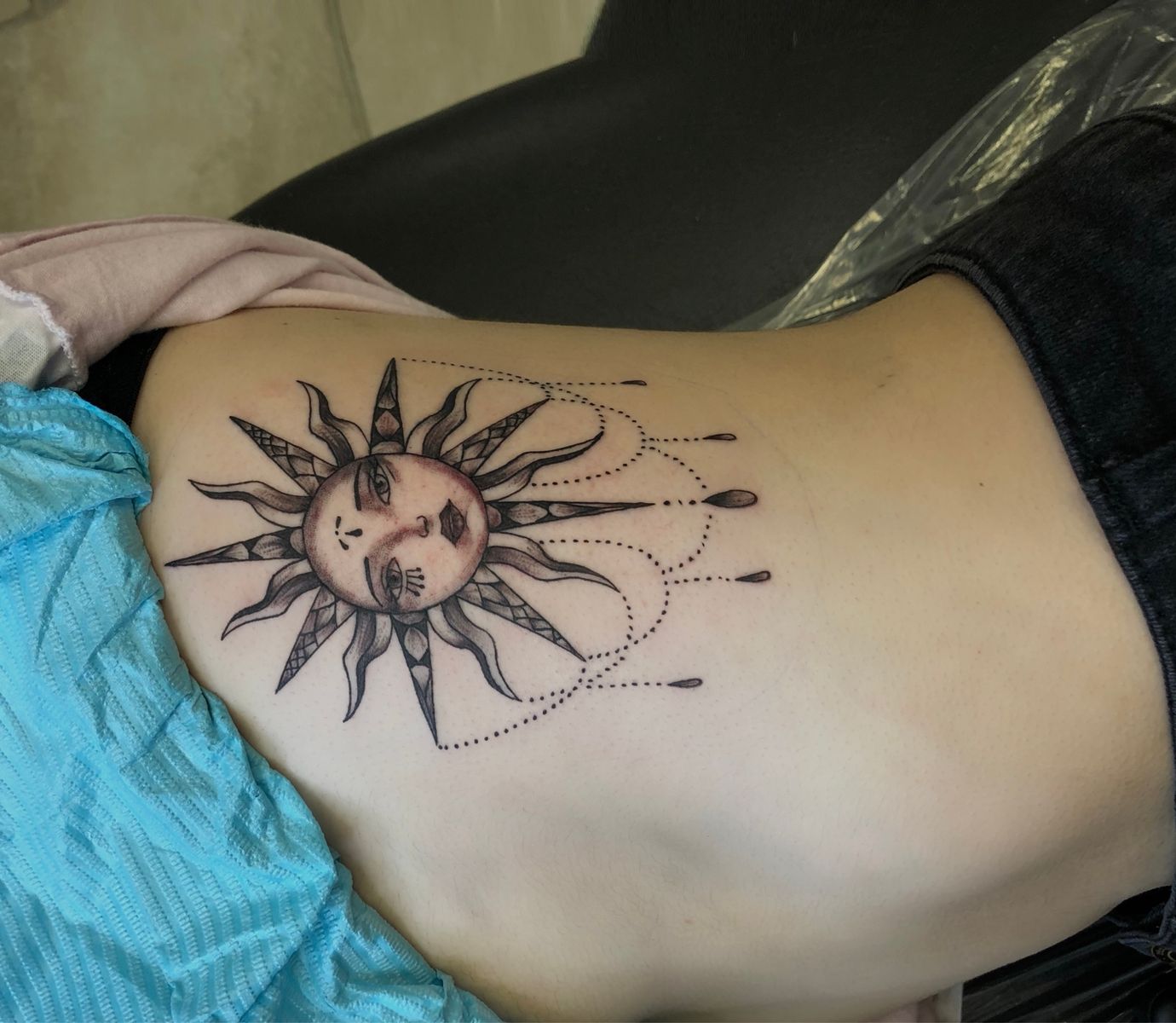 Tattoo Uploaded By Savannah Trevino Bohemian Sun W Dotwork Beading