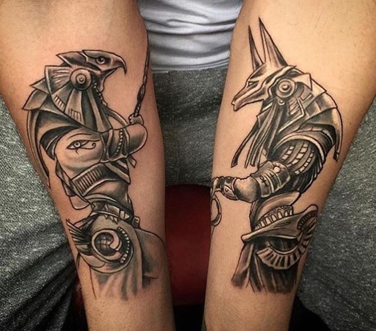 Tatuaje De Horus Anubis Egipcios