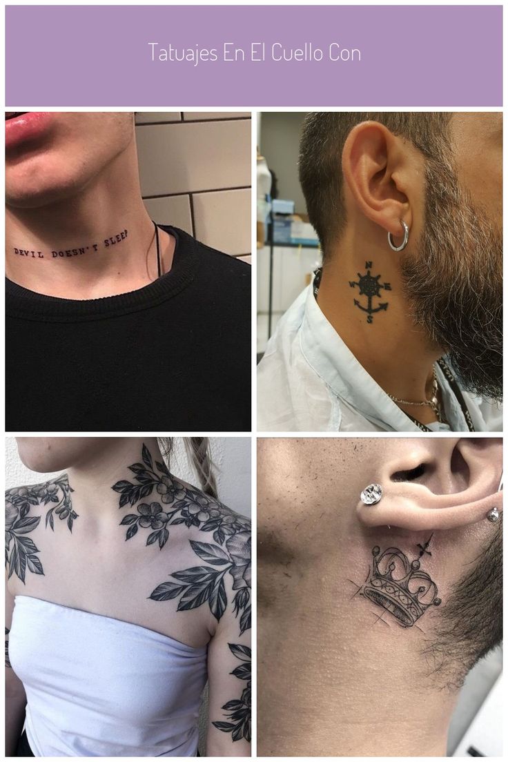 5 Diseños Pequeños para Tatuajes en el Cuello