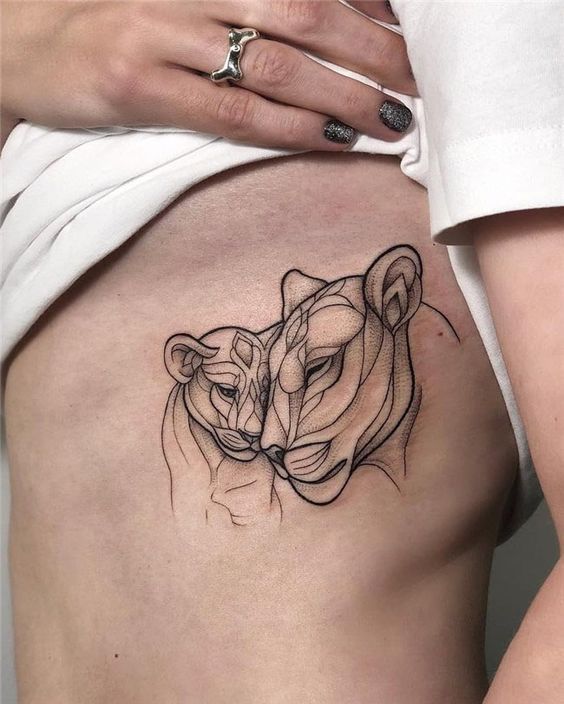 Tatuajes De Leona Y Cachorro Para Mujer Kulturaupice