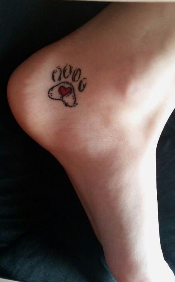 The 80 Cutest Paw Print Tattoos Ever Pawprint Tattoo Trendy Tattoos