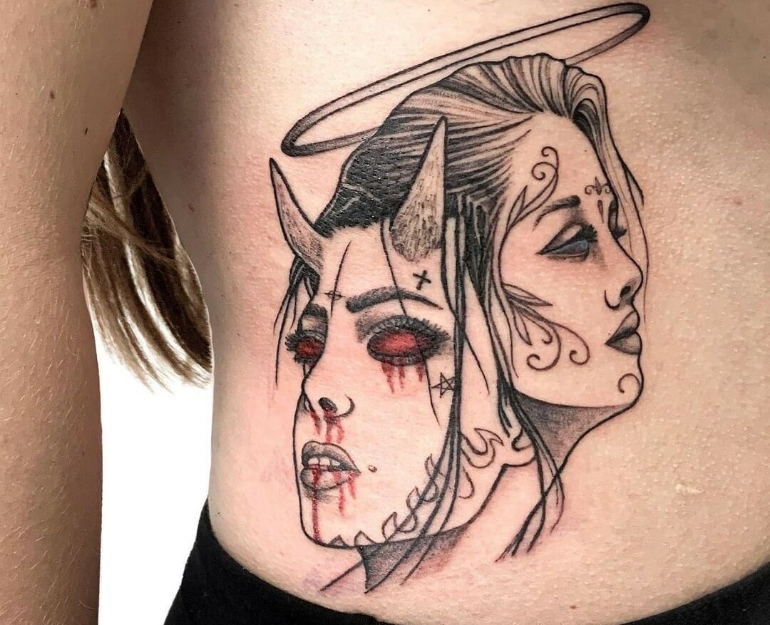 The Angel And Devil Tattoo By Ginningranger On Deviantart Devil