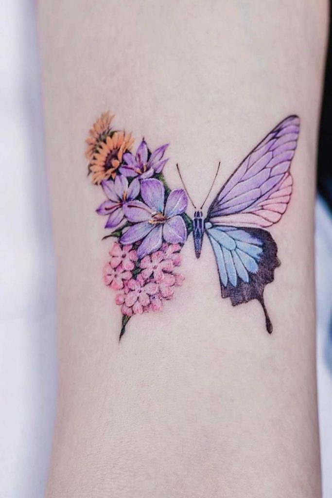 The Hidden Symbolism Of Half Butterfly Half Flower Tattoos Unveiling