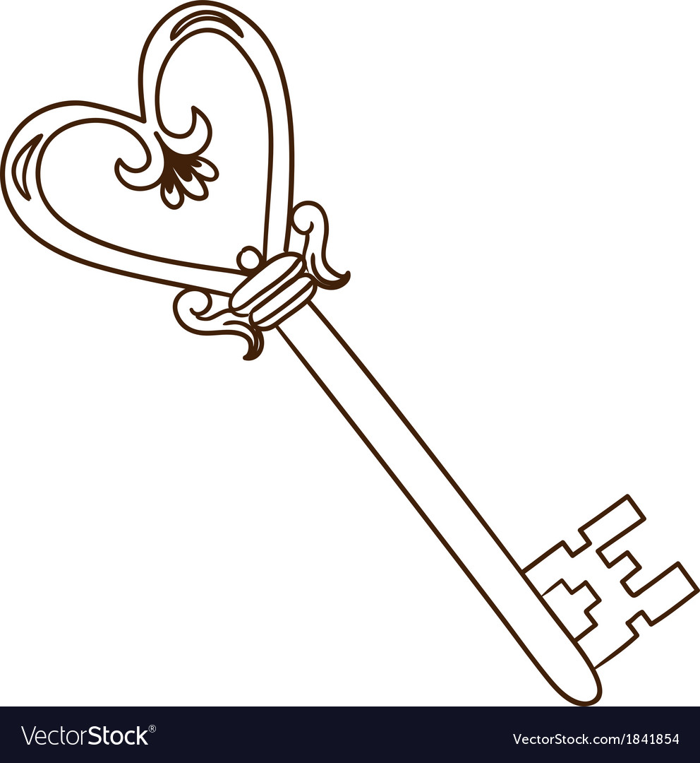 The Key To The Heart Isolated Vector Illustration Heart Shaped