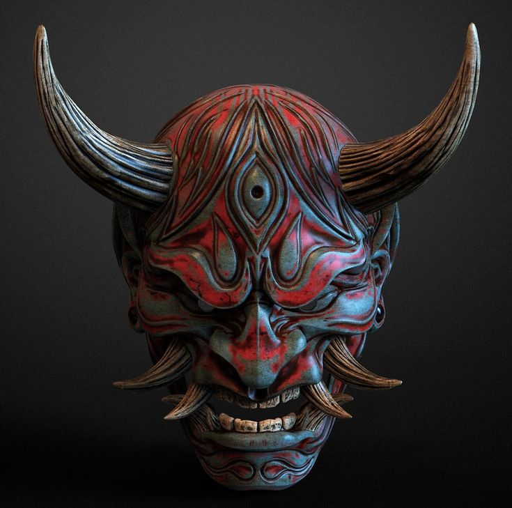 The Mask Of Japanese Demon Hannya With Rope Fully Handmade And Better