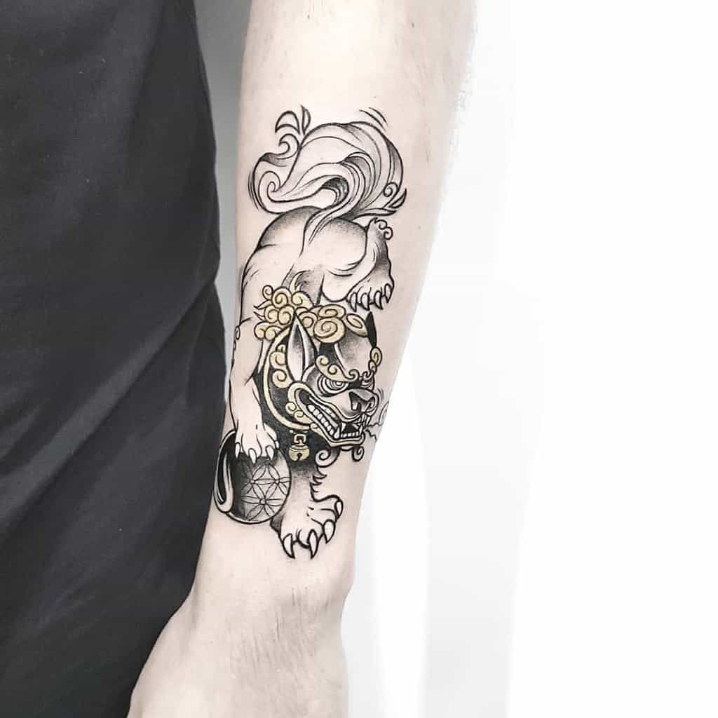 The Meaning Behind Chinese Guardian Lion Tattoos Self Tattoo