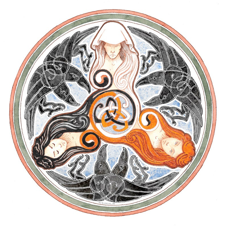 The Symbol Of The Triple Goddess Of Celtic Mythology Moon Symbols