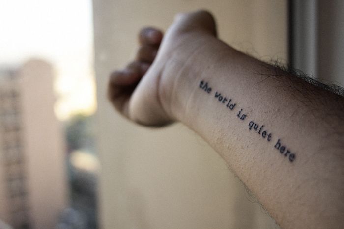 The World Is Quiet Here Contrariwise Literary Tattoos Literary