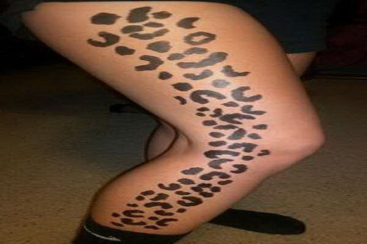 Thigh Tattoos Cheetah Print