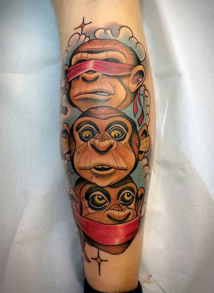 Three Wise Monkeys Tattoo Monkey Tattoos Three Wise Monkeys Evil Tattoo Riset