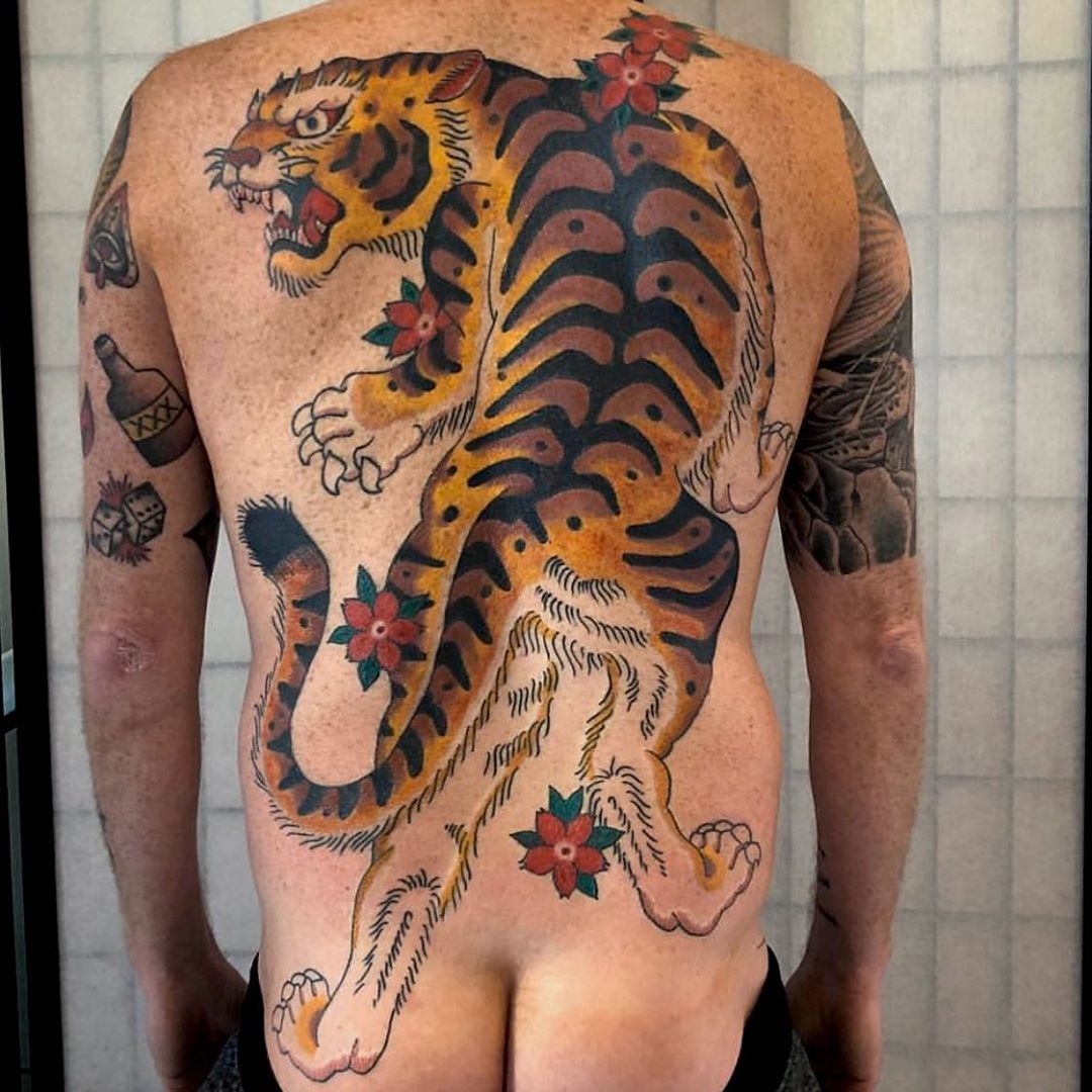 Tiger Tattoo Traditional Japanese