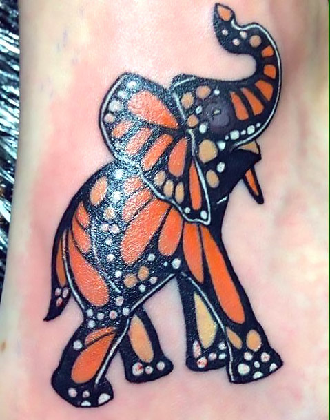 Top 116 Elephant And Butterfly Tattoo Spcminer Com