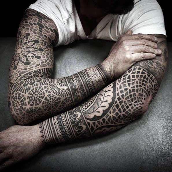 Top 47 Geometric Sleeve Tattoo Ideas 2021 Inspiration Guide