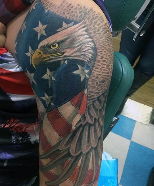 Top 60 Best American Flag Tattoos For Men Usa Designs