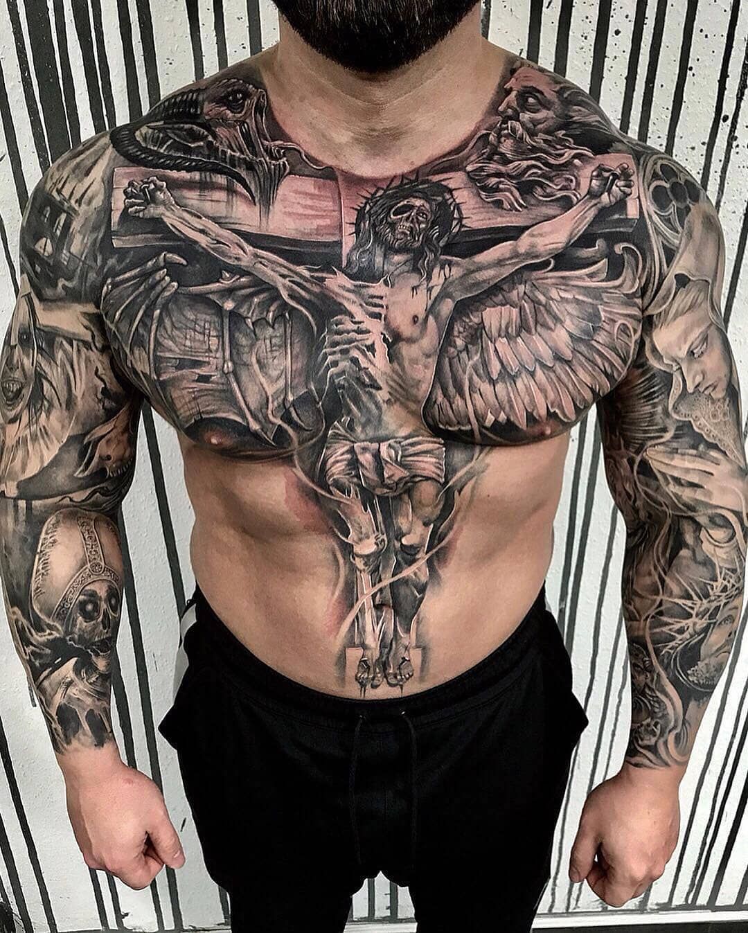 Top 60 Sexiest Chest Tattoo Design Ideas For Men 2021 Best Chest