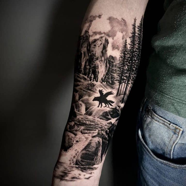 Top 63 Best Forest Sleeve Tattoo Ideas 2021 Inspiration Guide Nature Tattoo Sleeve Sleeve