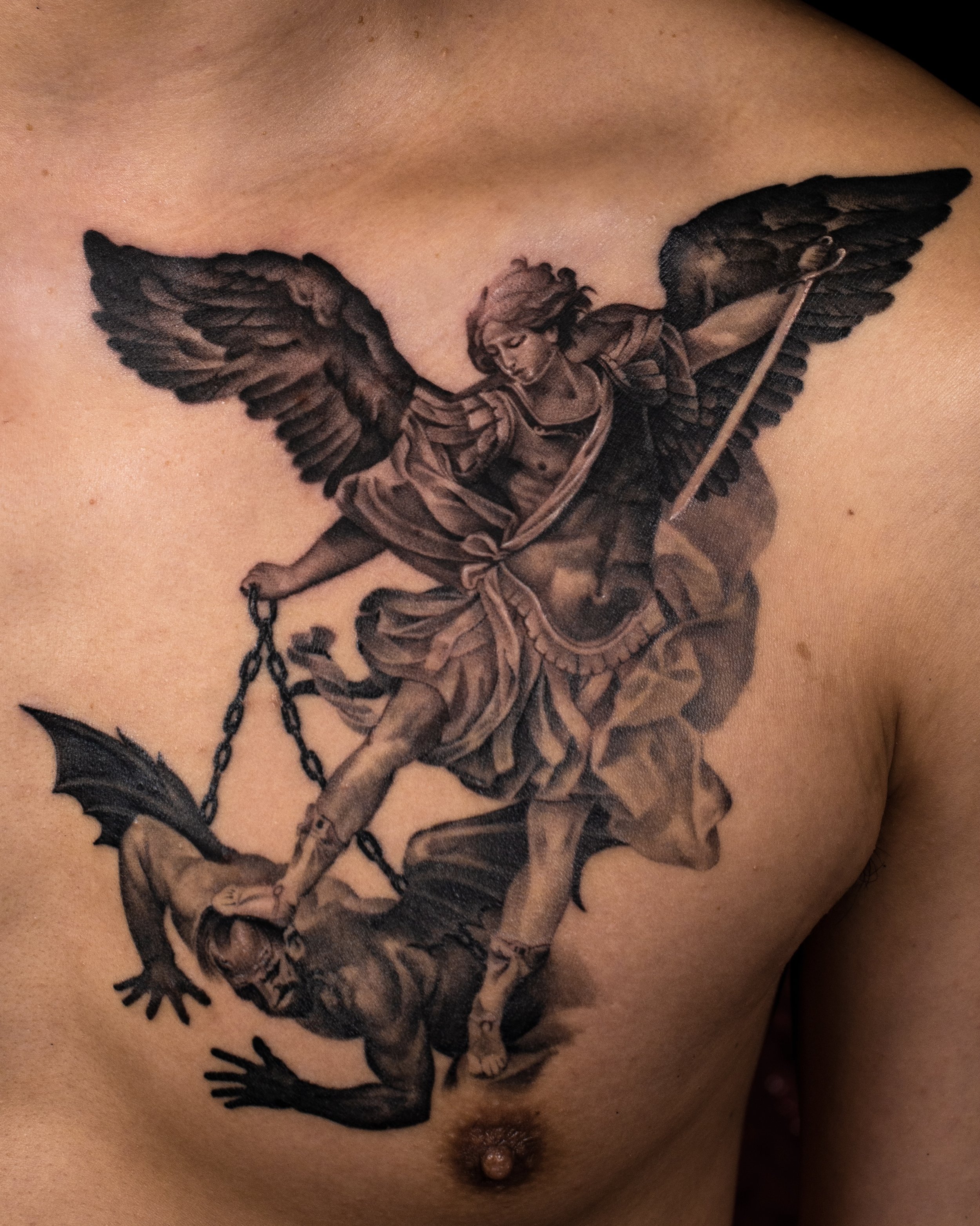 Top 73 St Michael Tattoo Ideas 2020 Inspiration Guide St Michael Tattoo Archangel Tattoo