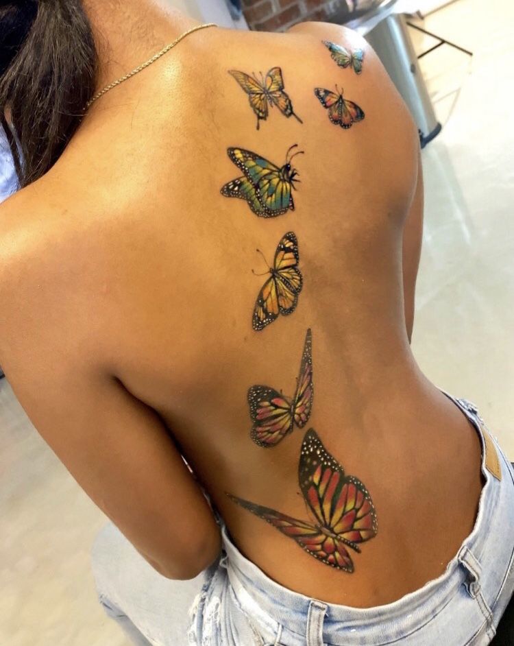 Top 80 Spine Butterfly Tattoos Super Hot In Cdgdbentre