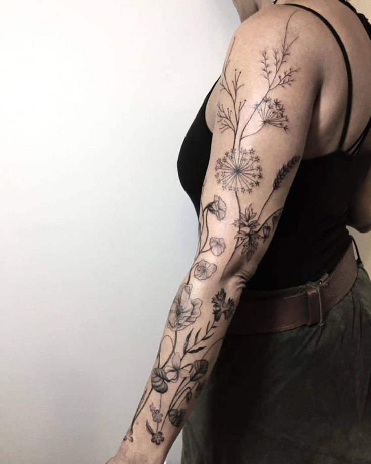 Top More Than 54 Floral Sleeve Tattoo Ideas In Cdgdbentre