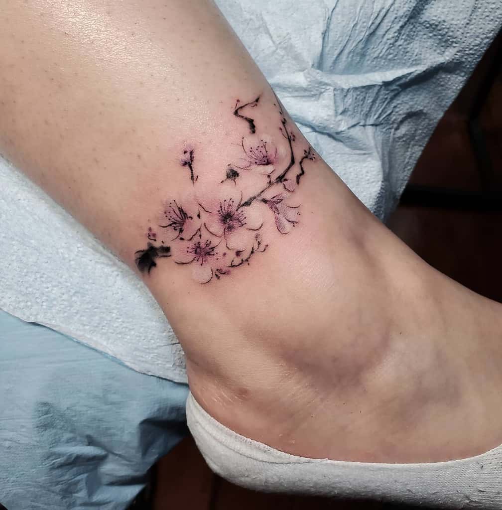 Top More Than 70 Small Flower Ankle Tattoos In Coedo Com Vn