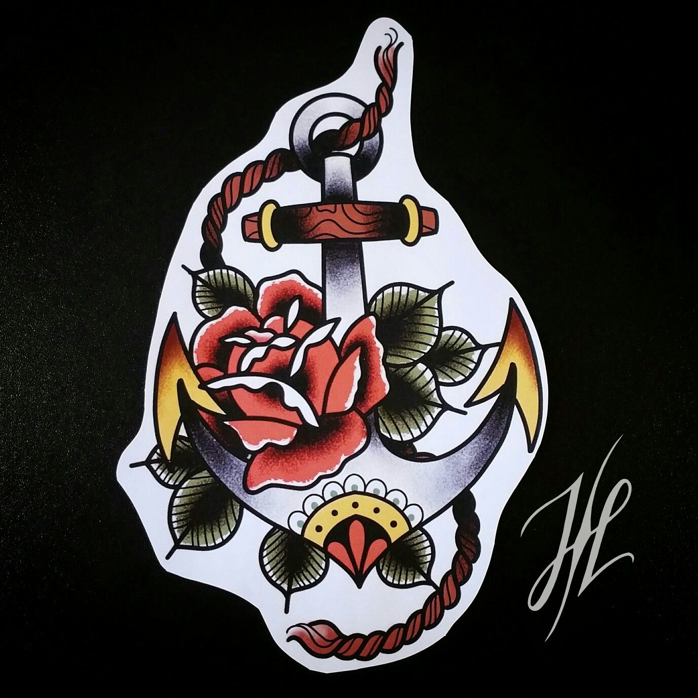 Traditional Anchor Tattoo Design