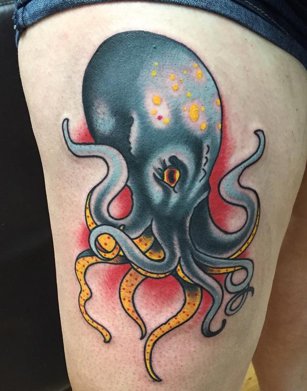 Traditional Color Octopus Tattoo Gary Dunn Art Junkies Tattoo By Gary