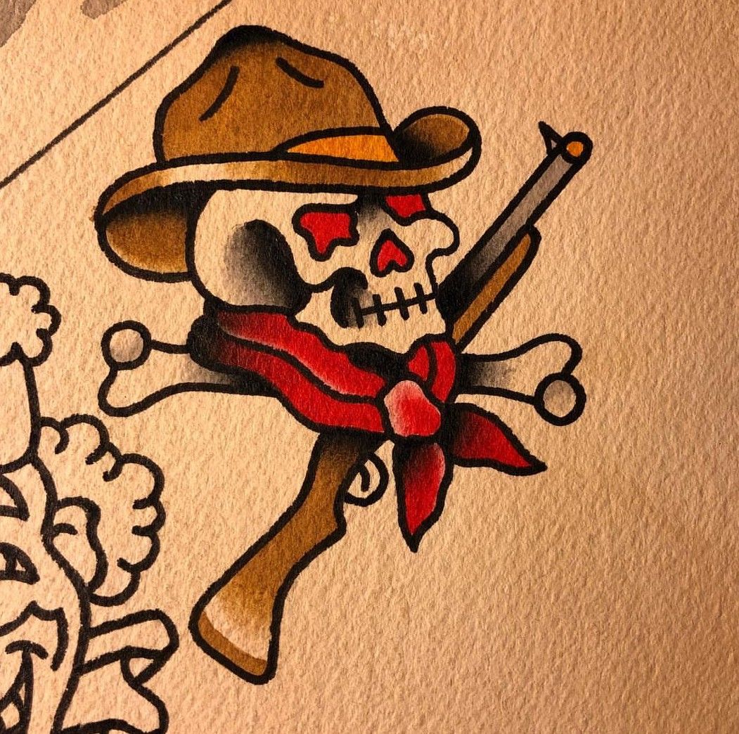 5 Tips for Getting a Traditional Cowboy Skull Tattoo