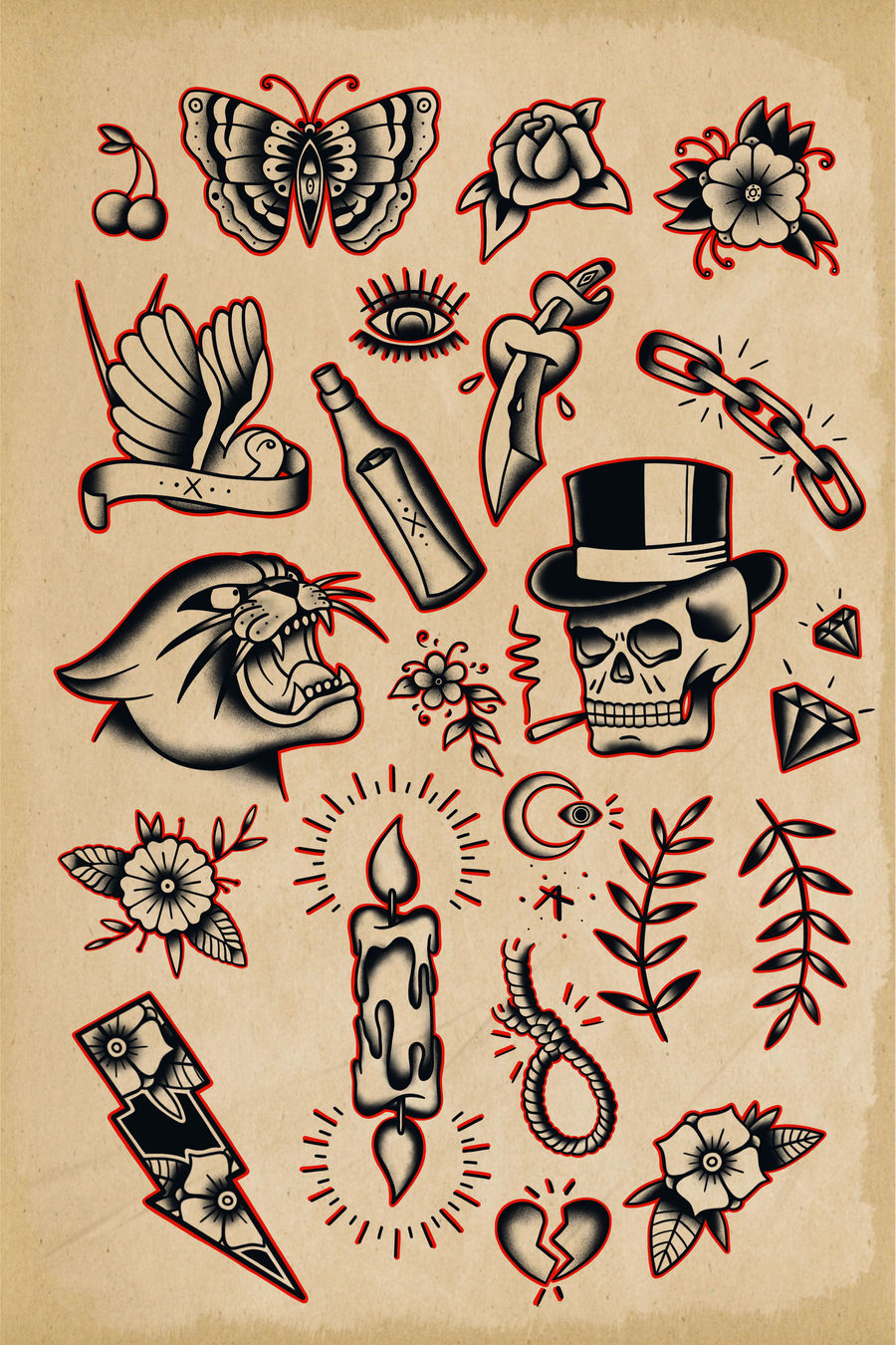 Traditional Flash Tattoo Designs By Ivebeencalledmax On Deviantart