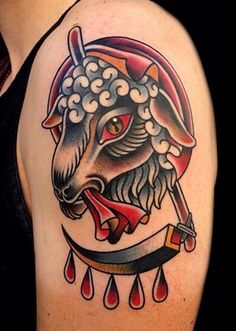 Traditional Lamb Tattoo