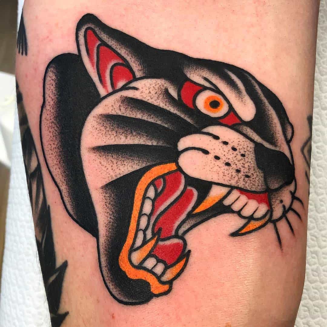 Traditional Panther Head Tattoo Tattoos Pinterest Tattoo Style Art