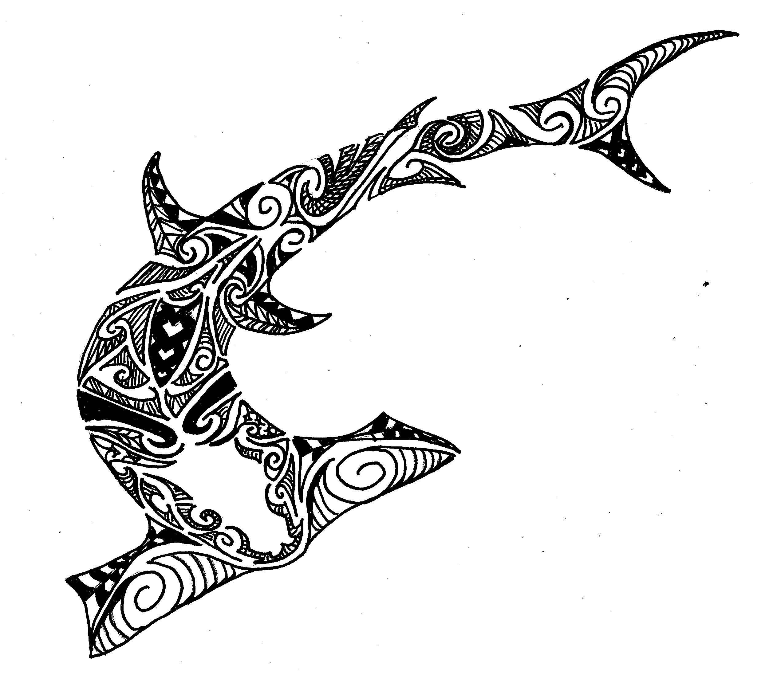 Tribal Hammerhead Shark Designs