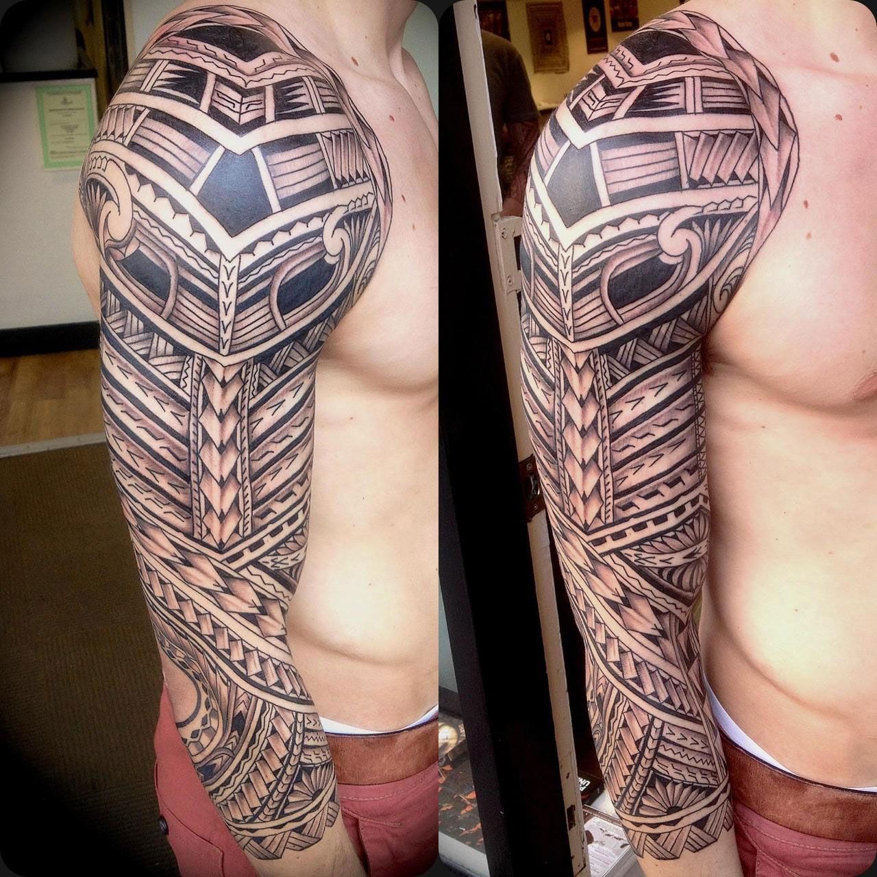 Tribal Pattern Tattoo Sleeve