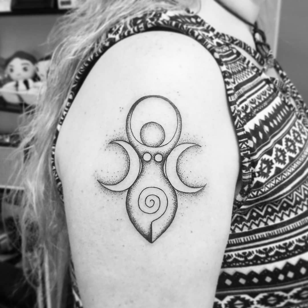 Triple Goddess Symbol Tattoo