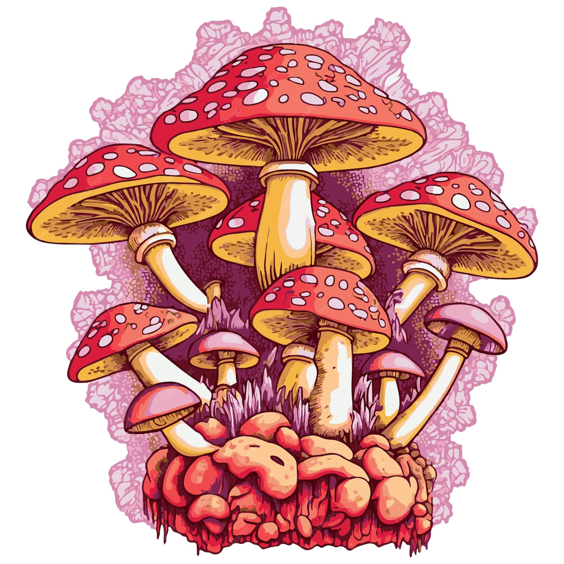 Trippy Mushroom Drawing Indie Draw Fever