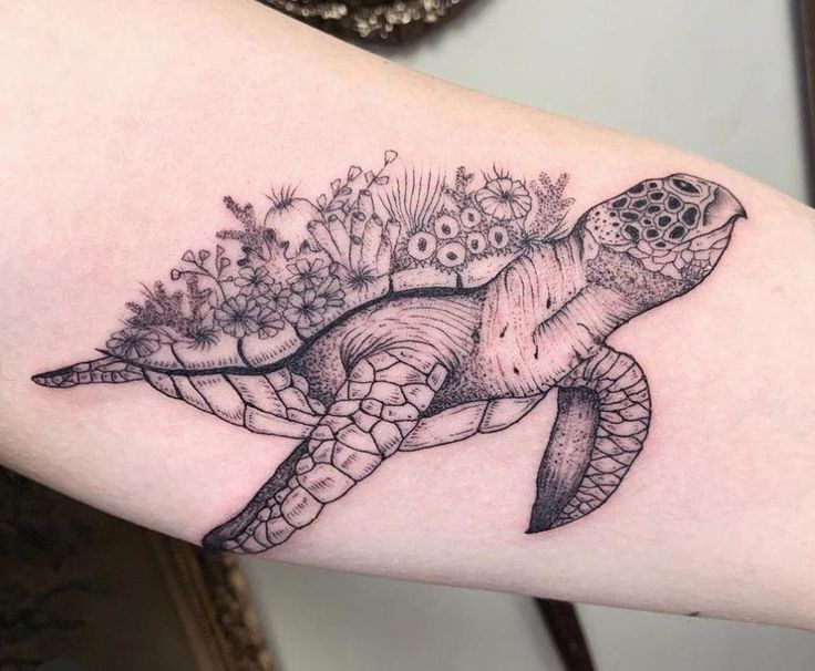 Turtle Flowers Tattoo Odd Stuff Magazine